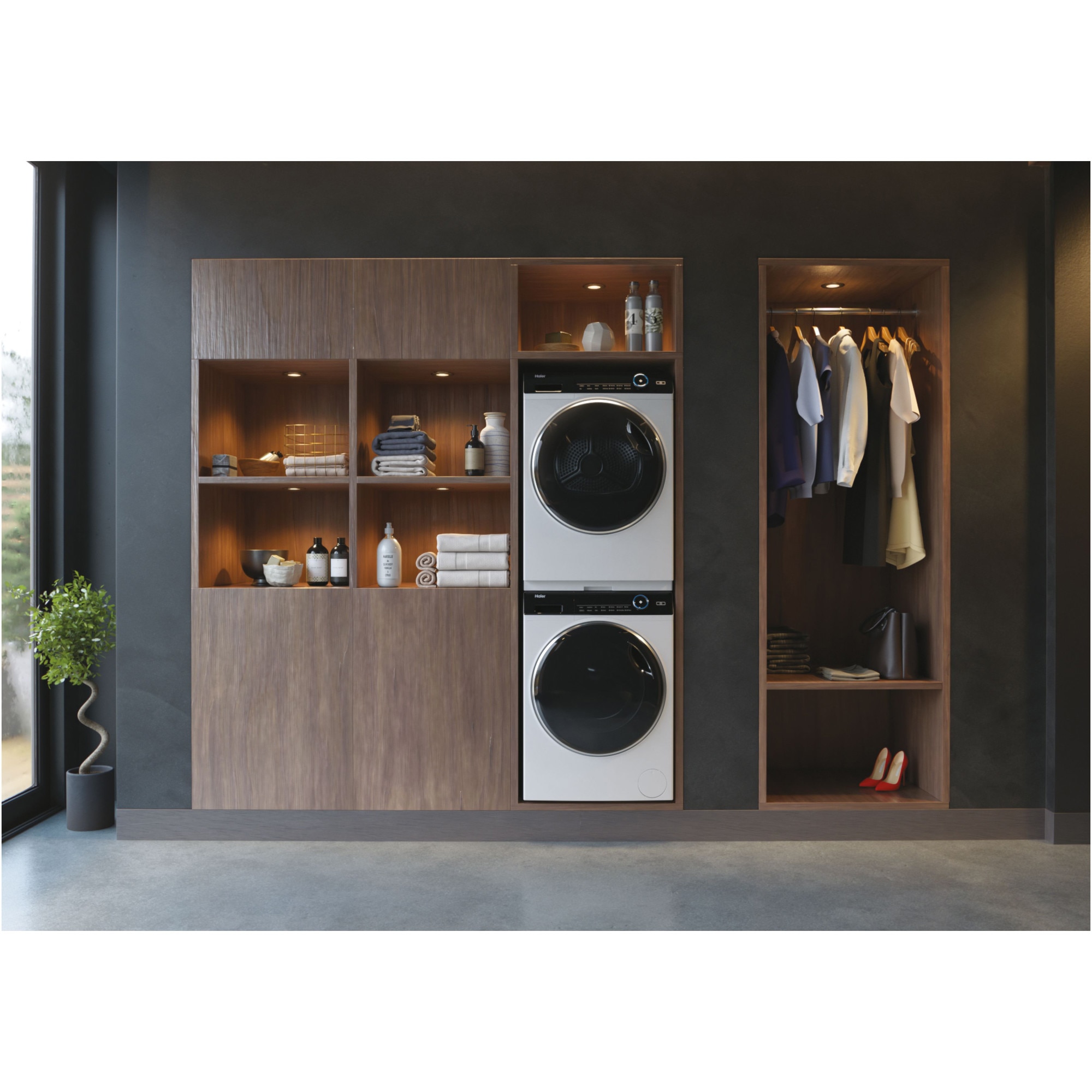 Masina de spalat rufe Haier HW80-B14979-S, 8 kg, 1400 rpm, Clasa A, Motor Direct Motion, Refresh, ABT, Steam, Dual Spray, Pillow Drum, iTime, Smart Detecting, Alb
