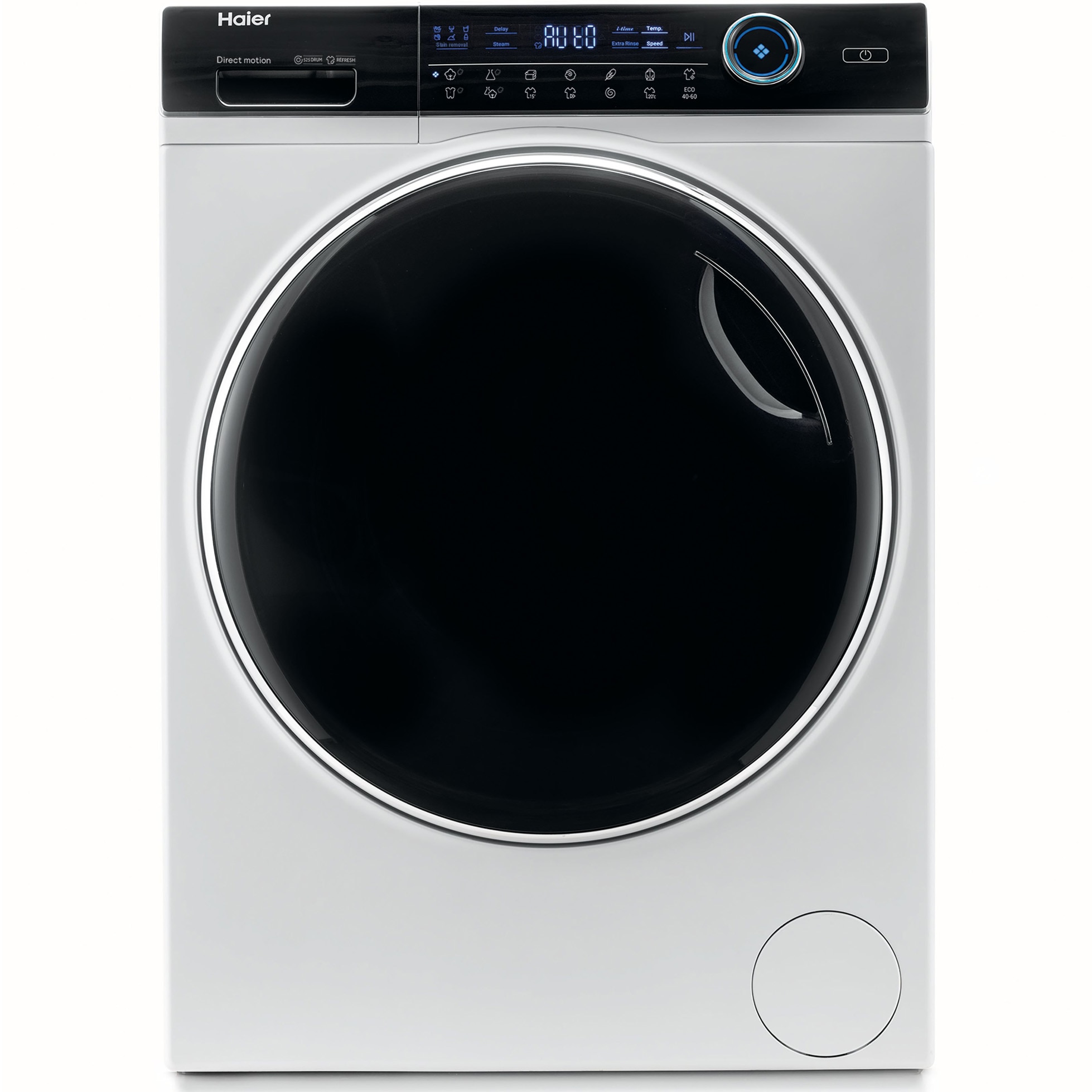 Masina de spalat rufe Haier HW80-B14979-S, 8 kg, 1400 rpm, Clasa A, Motor Direct Motion, Refresh, ABT, Steam, Dual Spray, Pillow Drum, iTime, Smart Detecting, Alb