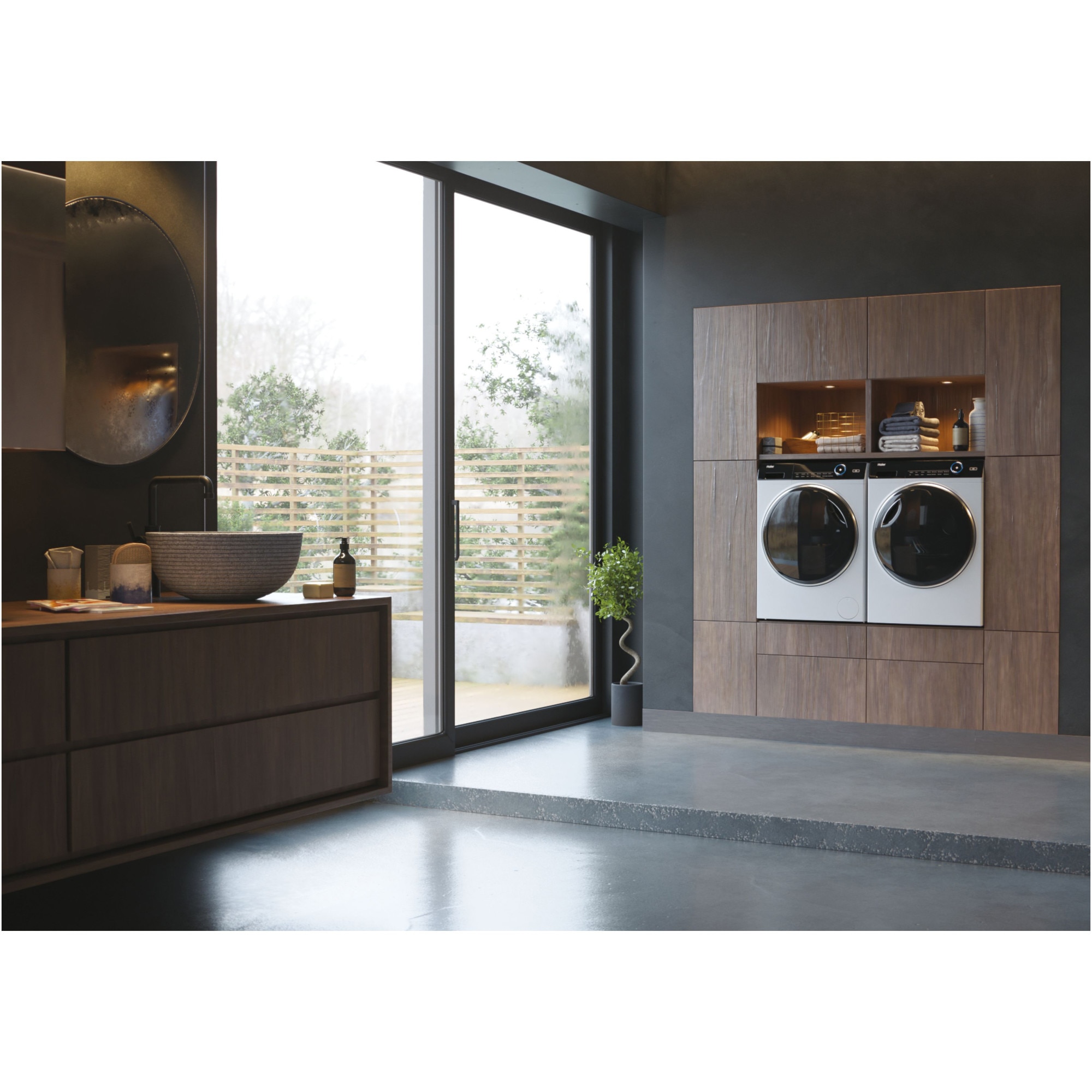 Masina de spalat rufe Haier HW80-B14979-S, 8 kg, 1400 rpm, Clasa A, Motor Direct Motion, Refresh, ABT, Steam, Dual Spray, Pillow Drum, iTime, Smart Detecting, Alb