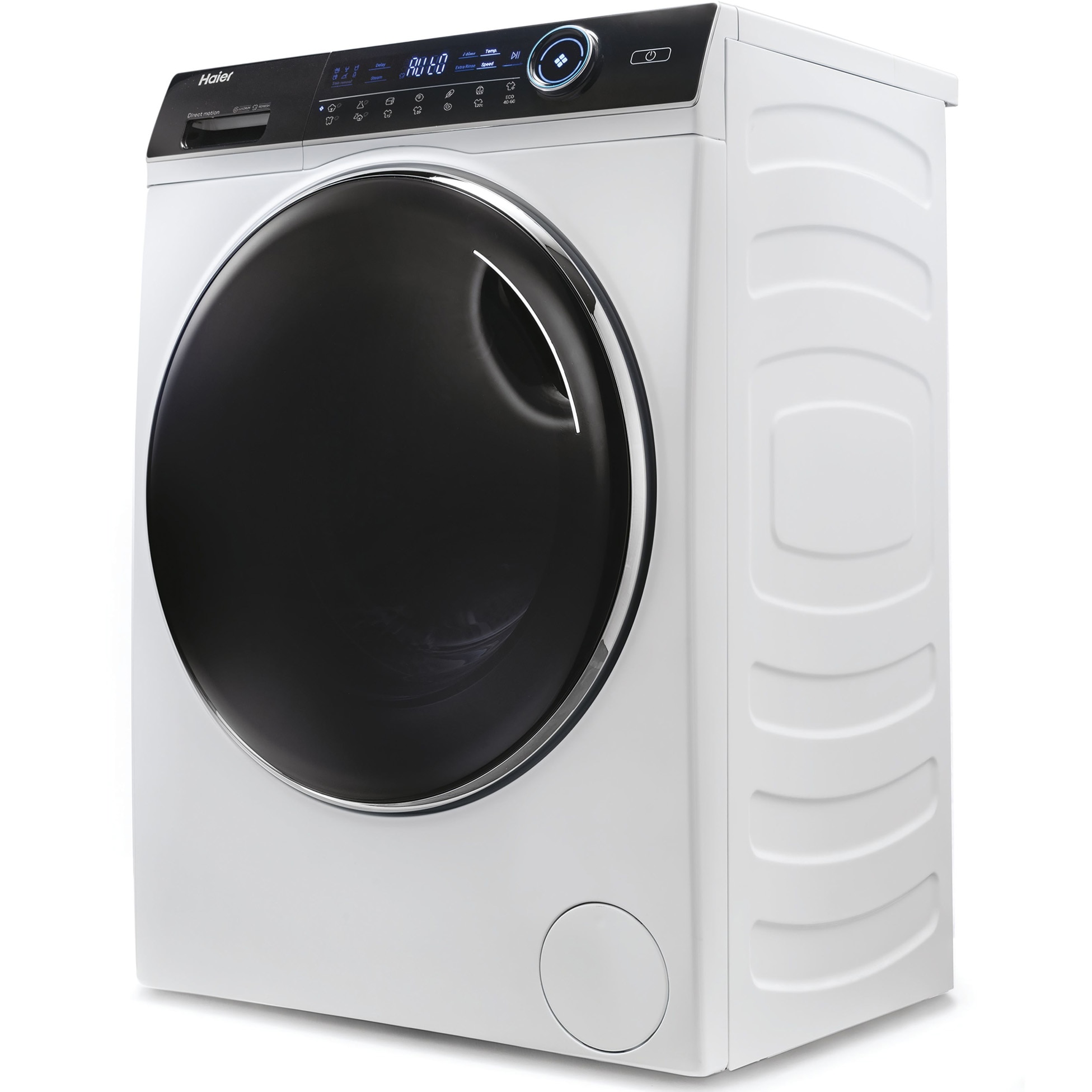 Masina de spalat rufe Haier HW80-B14979-S, 8 kg, 1400 rpm, Clasa A, Motor Direct Motion, Refresh, ABT, Steam, Dual Spray, Pillow Drum, iTime, Smart Detecting, Alb