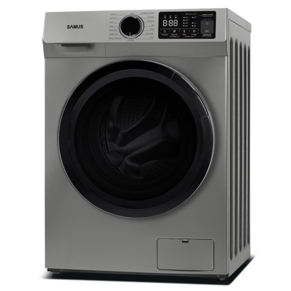 Masina de spalat rufe Samus WSADI-9142DS, Capacitate 9 Kg, 15 programe, Viteza de centrifugare 1400 rot/min, Clasa energetica A, Gri