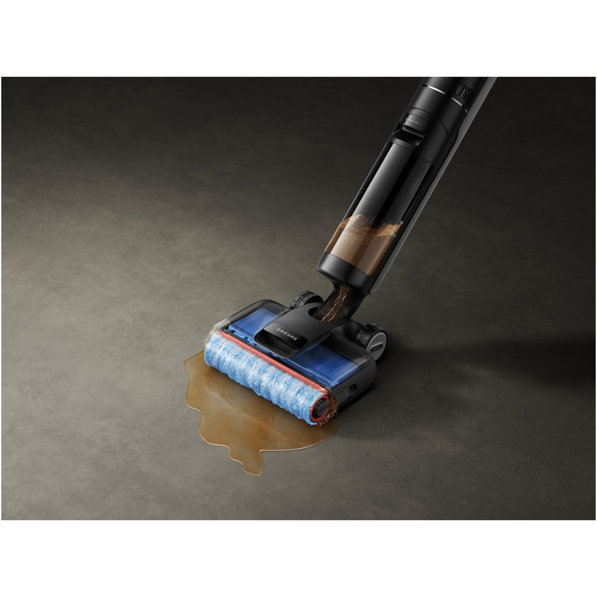 Aspirator vertical umed uscat Dreame H12 Pro FlexReach HHR44A, 18.000Pa, 400W, baterie 4000mAh, autonomie 50min, rezervor apa curata 800ml, apa murdara 700ml, auto-curatare, uscare cu aer cald, ecran LED, negru