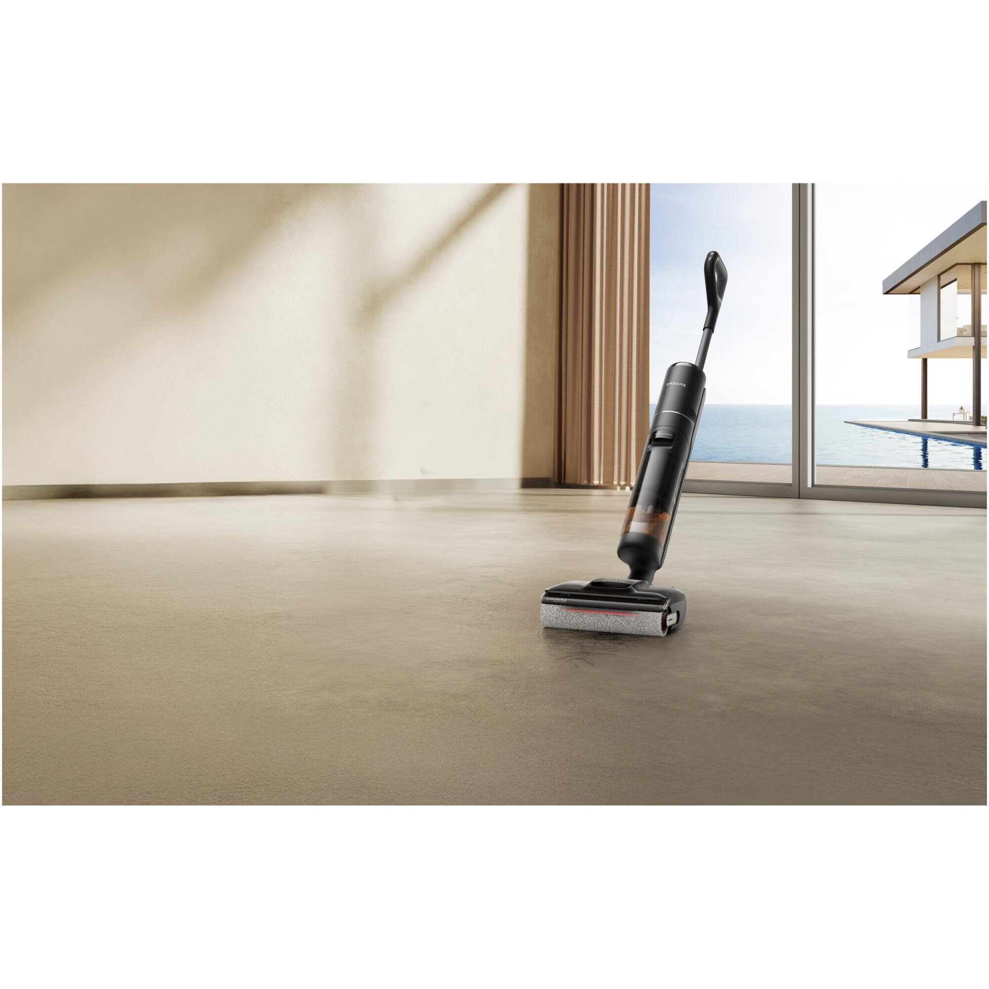 Aspirator vertical umed uscat Dreame H12 Pro FlexReach HHR44A, 18.000Pa, 400W, baterie 4000mAh, autonomie 50min, rezervor apa curata 800ml, apa murdara 700ml, auto-curatare, uscare cu aer cald, ecran LED, negru