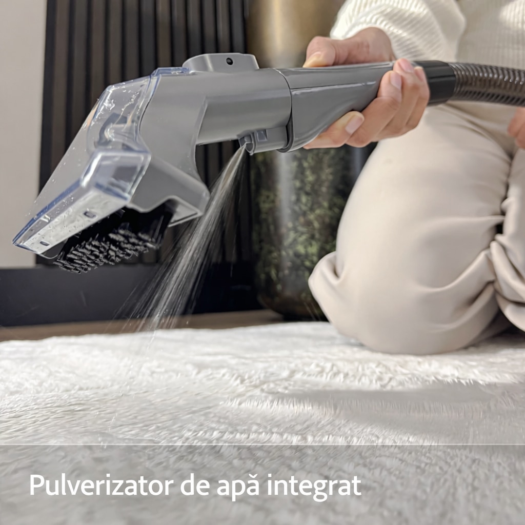 Aspirator profesional cu spalare Ryer Carpet Cleaner PLUS Injectie-Extractie, Curatator de pete textile, covoare, tapiterii, geamuri, podele