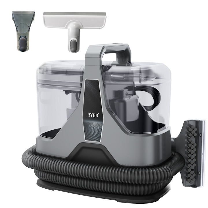 Aspirator profesional cu spalare Ryer Carpet Cleaner PLUS Injectie-Extractie, Curatator de pete textile, covoare, tapiterii, geamuri, podele