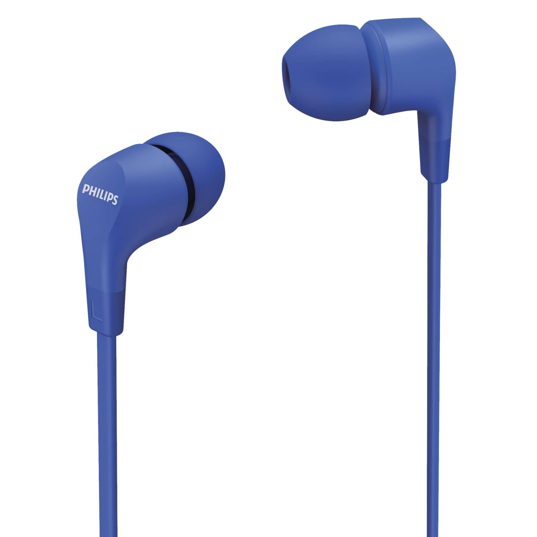 Casti Audio In-Ear Philips, TAE1105BL/00, cu fir, Microfon, Albastru