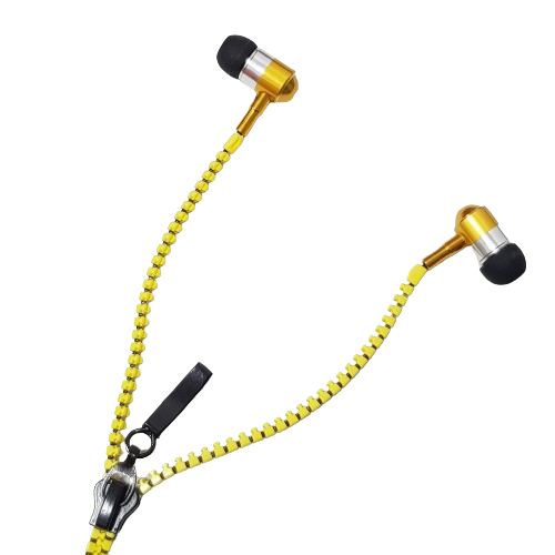Casti tip fermoar cu microfon, sunet puternic X-Bass PRO, culoare galben