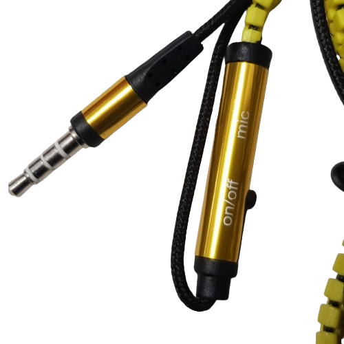 Casti tip fermoar cu microfon, sunet puternic X-Bass PRO, culoare galben