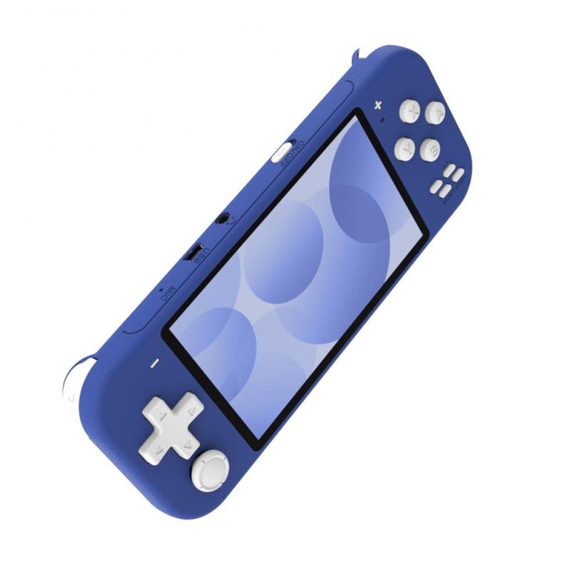 Consola de jocuri portabila, STELS, X20 Mini, Tehnologie inteligenta, Ecran color de 4.3 inch, 10.000 de jocuri, Albastru