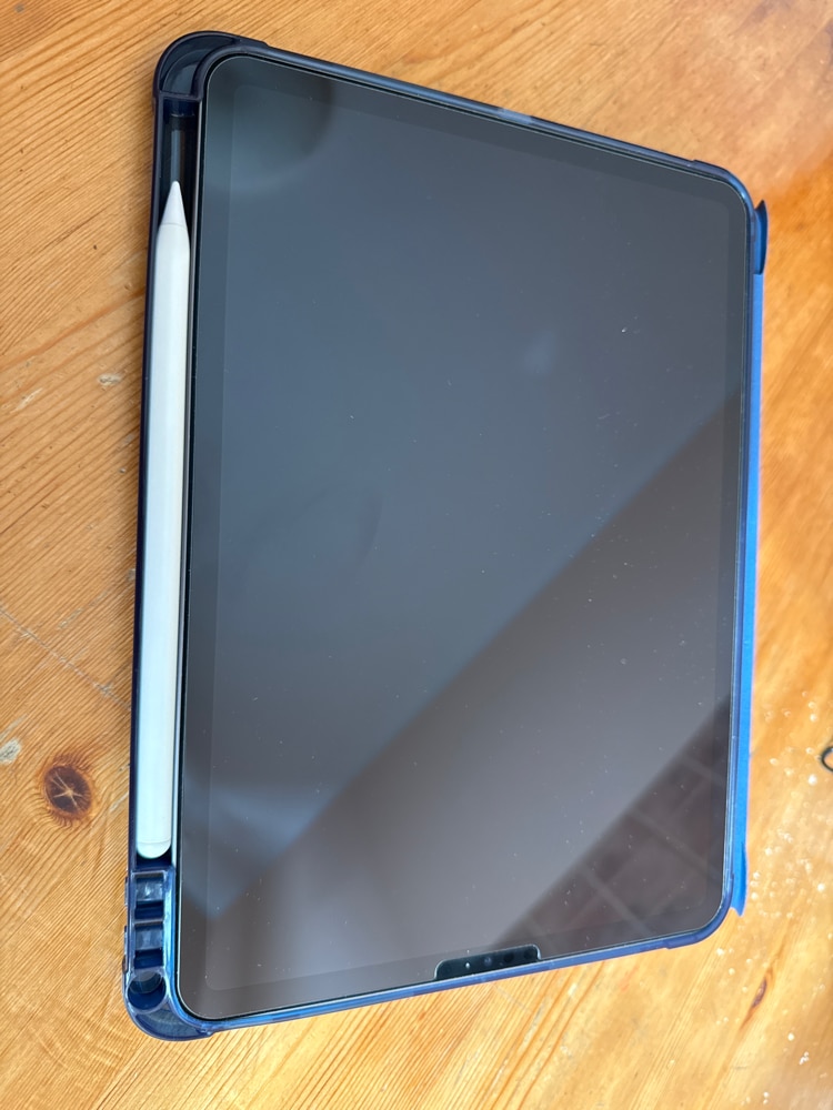 Husă tip carte OSIRION pentru iPad Pro 11 inch, suport magnetic, Auto Sleep/Wake, albastră închis