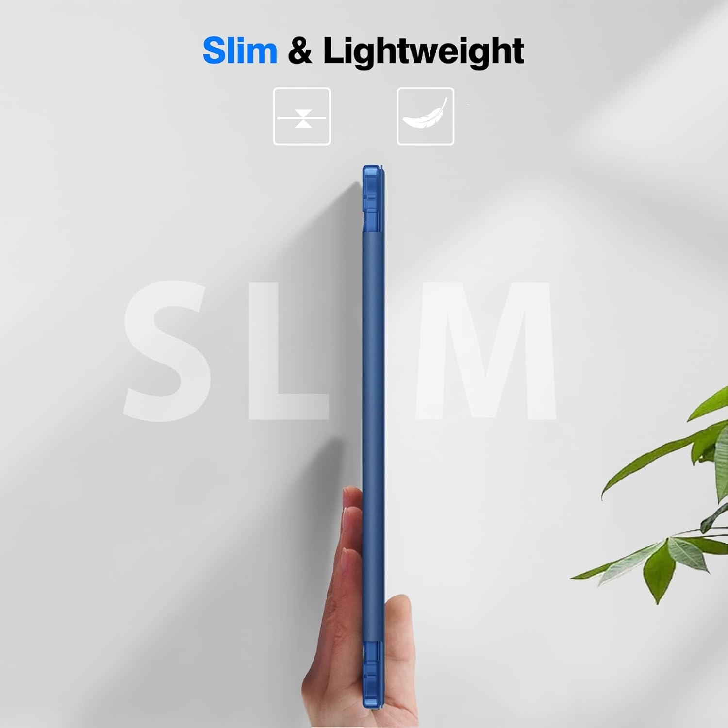 Husă tip carte OSIRION pentru iPad Pro 11 inch, suport magnetic, Auto Sleep/Wake, albastră închis