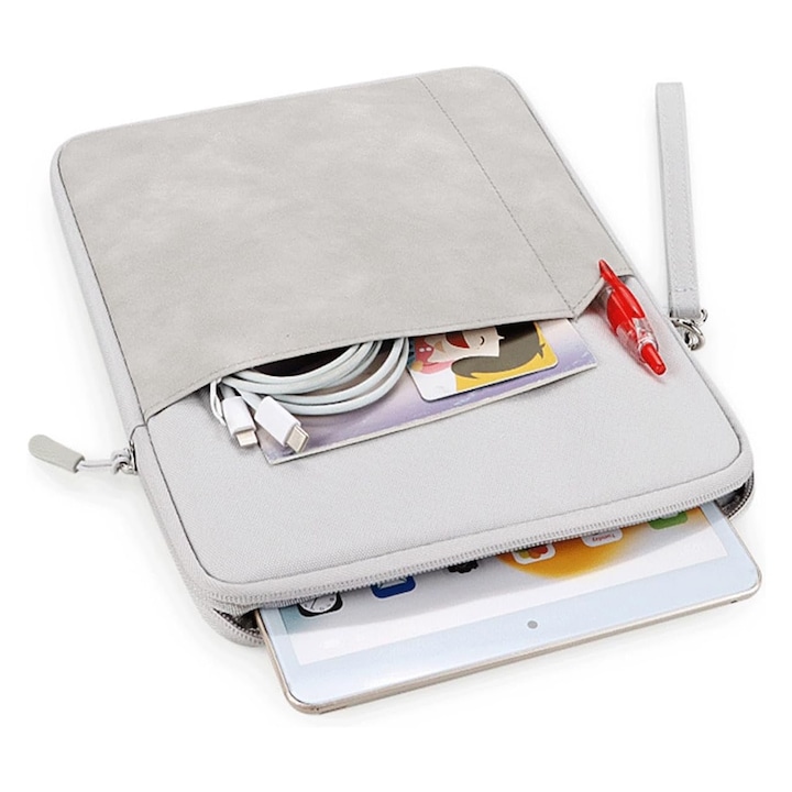 Husa Tableta pentru 9.7 - 11 inch, Compatibila Samsung / Apple / Lenovo / HUAWEI, Fudisenn®, Material Impermeabil, Mare Capacitate, Portabili, cu Manere, Gri