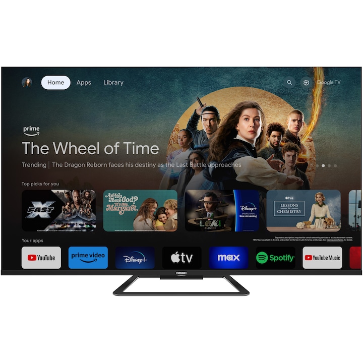 Televizor Horizon QLED 55HQ8590U/D, 139 cm, Smart Google TV, 4K Ultra HD, Clasa F (Model 2024)