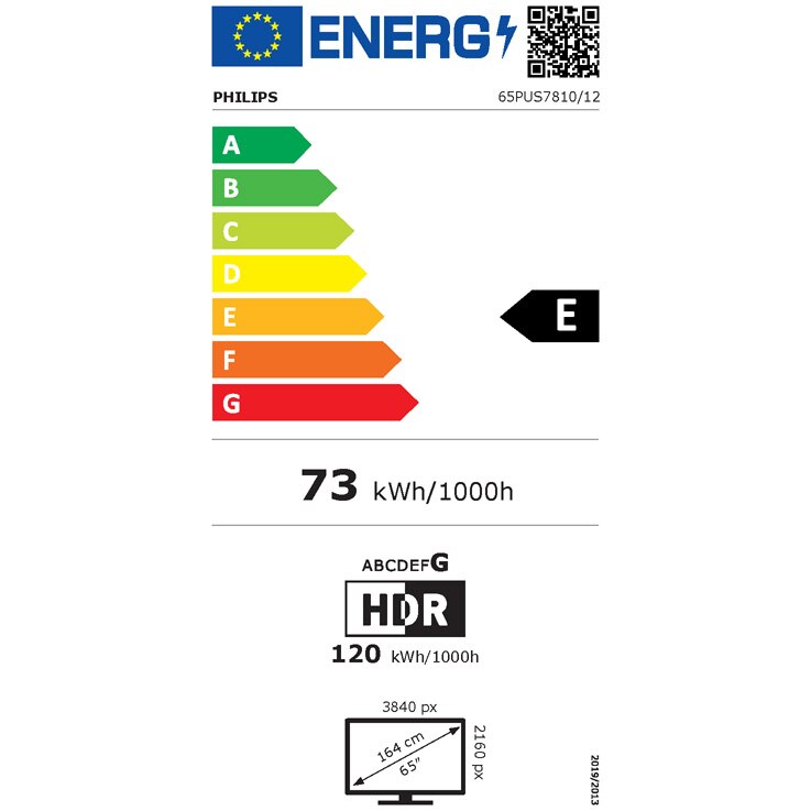 Televizor Philips QLED 65PUS7810, 164 cm, Smart TV, 4K Ultra HD, Clasa E (Model 2025)