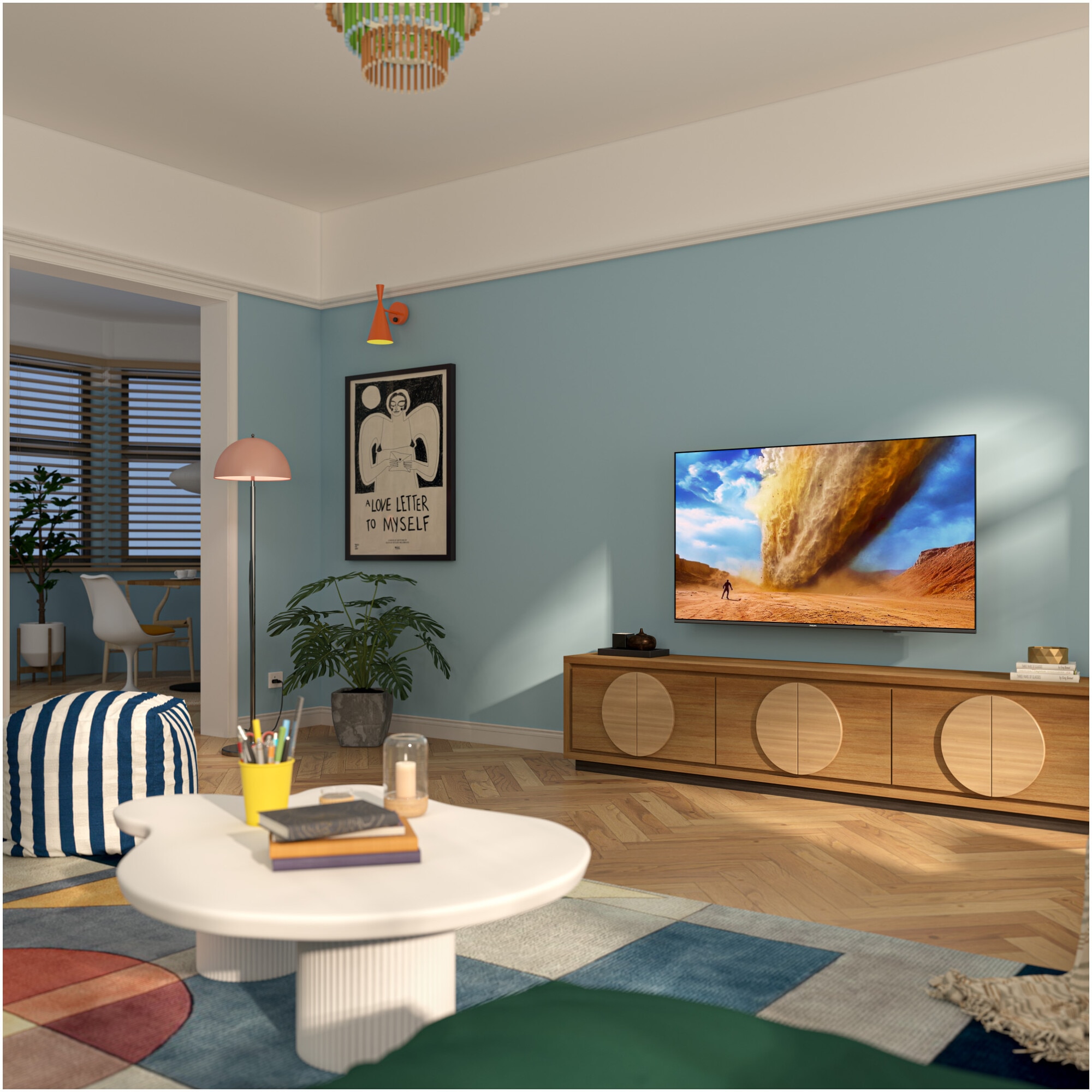 Televizor Philips QLED 65PUS7810, 164 cm, Smart TV, 4K Ultra HD, Clasa E (Model 2025)