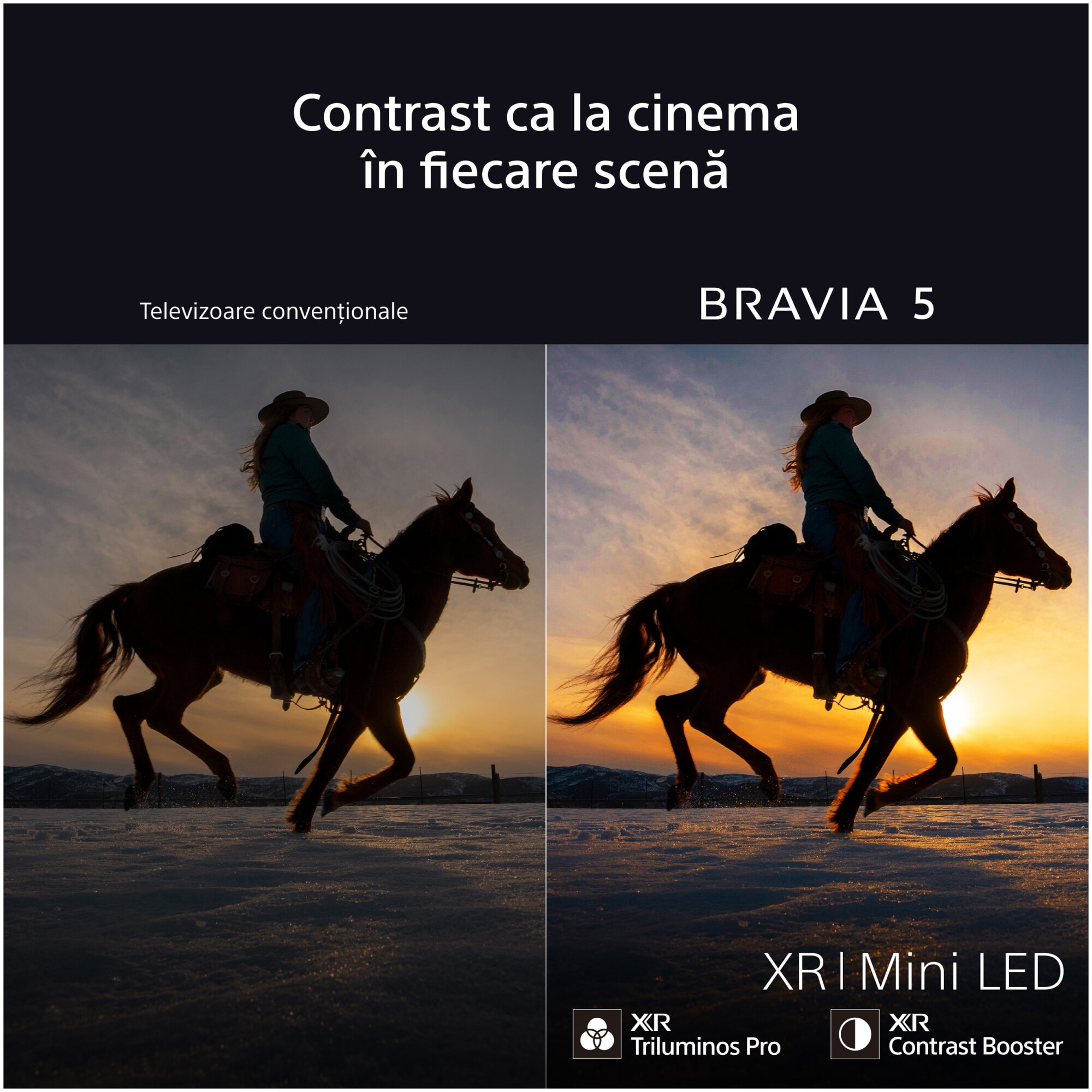 Televizor Sony BRAVIA 5 XR l Mini LED 55XR59, 139 cm, Smart Google TV, 4K Ultra HD, 100 Hz, Clasa E (Model 2025)