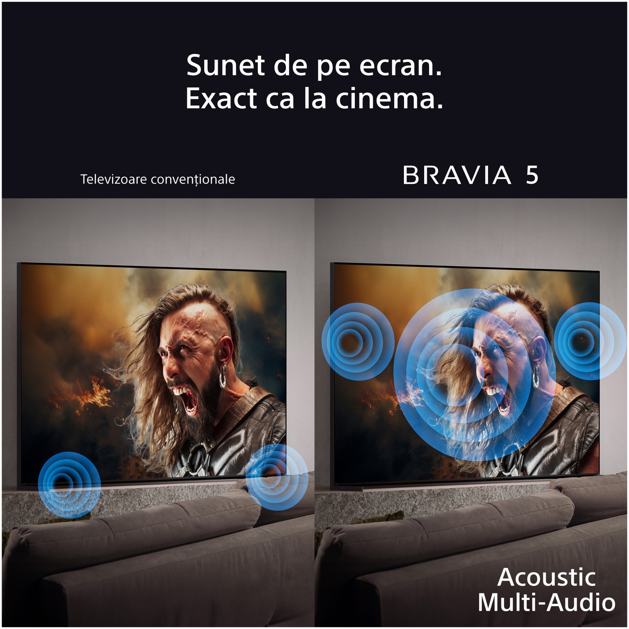 Televizor Sony BRAVIA 5 XR l Mini LED 55XR59, 139 cm, Smart Google TV, 4K Ultra HD, 100 Hz, Clasa E (Model 2025)
