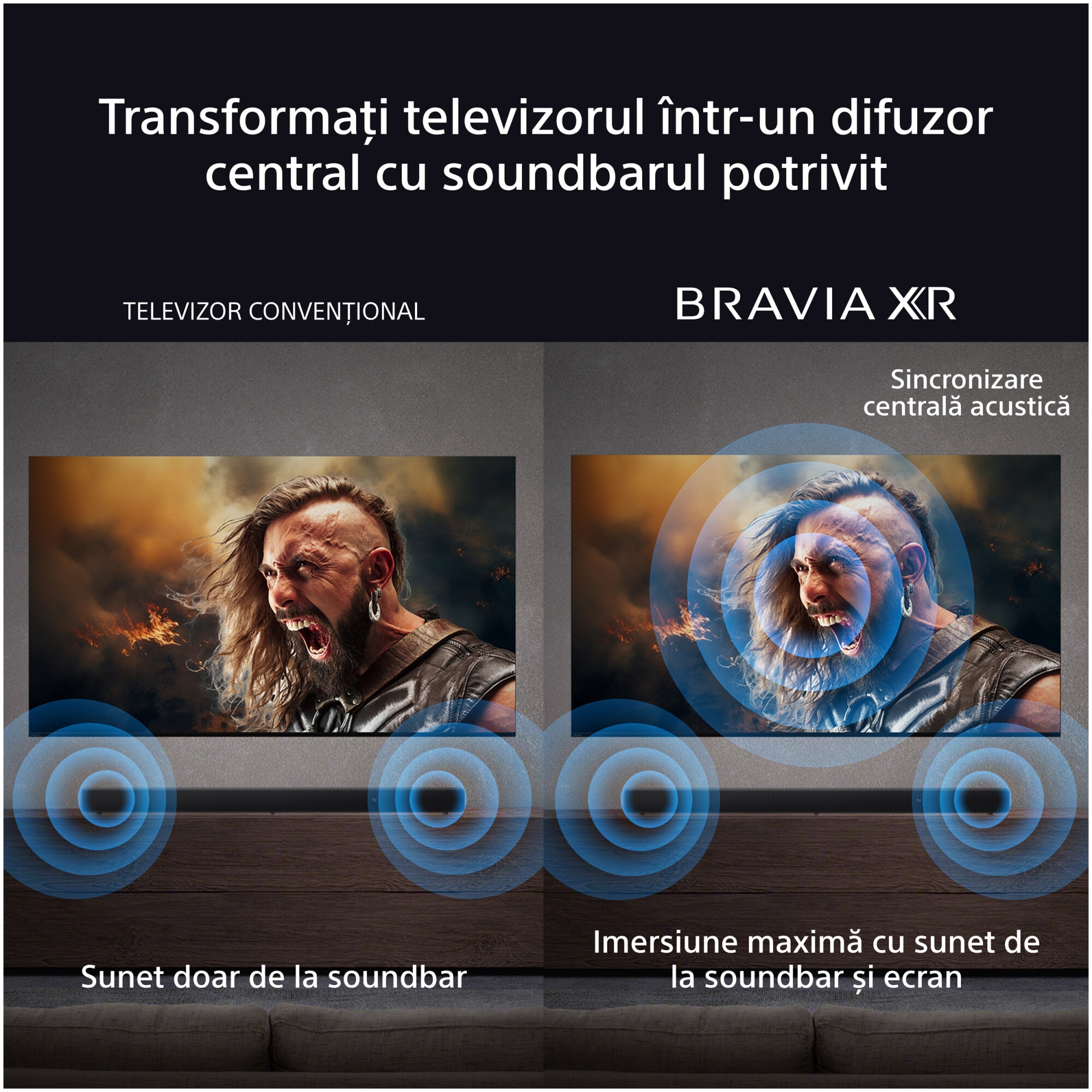 Televizor Sony BRAVIA 5 XR l Mini LED 55XR59, 139 cm, Smart Google TV, 4K Ultra HD, 100 Hz, Clasa E (Model 2025)