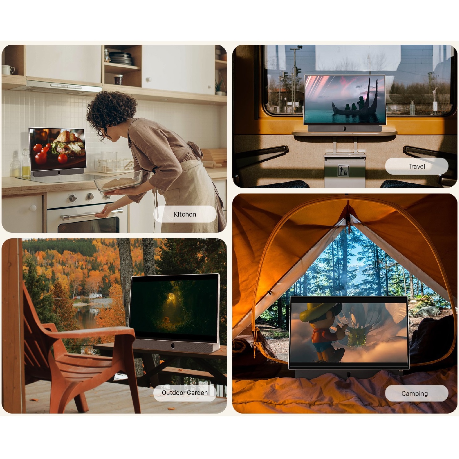 Televizor portabil METZ LED 24MPE7300Z, 60 cm, Smart Google TV, adaptor alimentare 12V, Full HD, Clasa E (Model 2025)