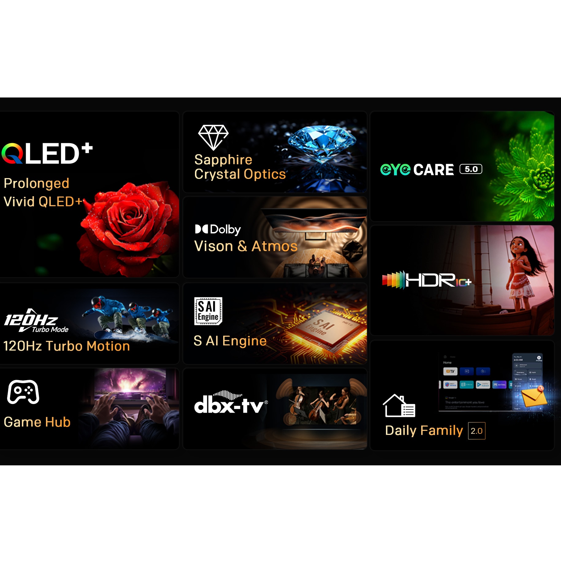 Televizor METZ QLED 55MQF7500Z, 139 cm, Smart Google TV, 4K Ultra HD, Clasa F (Model 2025)