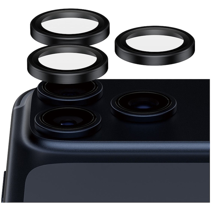 Folie Sticla Camera PanzerGlass Hoops Ceramic pentru iPhone 17 Pro/Pro Max PG63347
