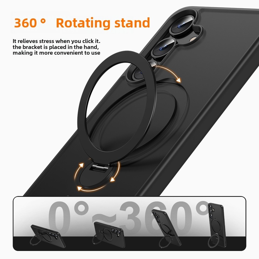 Husa pentru Samsung Galaxy S25 Ultra, Magnetic MagSafe, Suport Rotativ Magnetic 360 Negru