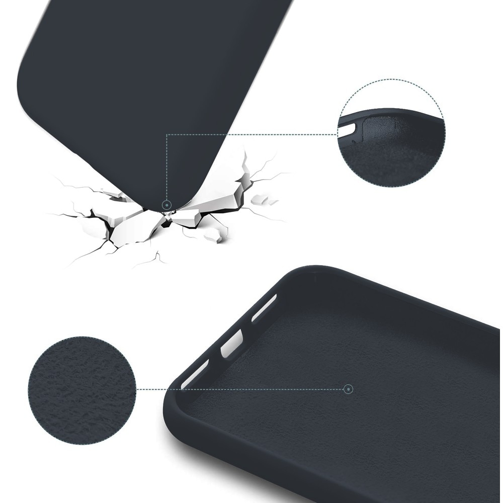 Husa CASEY STUDIOS™ compatibila cu iPhone 13, Soft Silicone Premium, Midnight Blue, Microfibra in Interior, de Protectie, Ultra Slim, pentru Incarcare Wireless, Margini Ridicate de Protectia Ecranului si a Camerelor