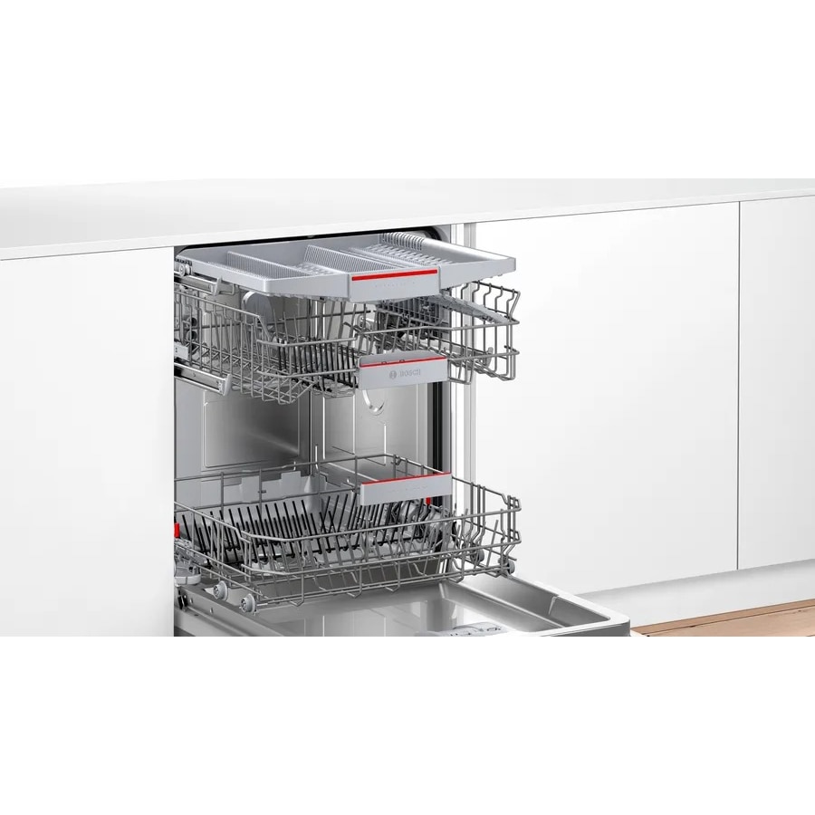 Masina de spalat vase incorporabila Bosch SMV4HVX00E, 14 seturi, Clasa D, VarioFlex, SpeedPerfect +, AquaStop, 60 cm, Alb