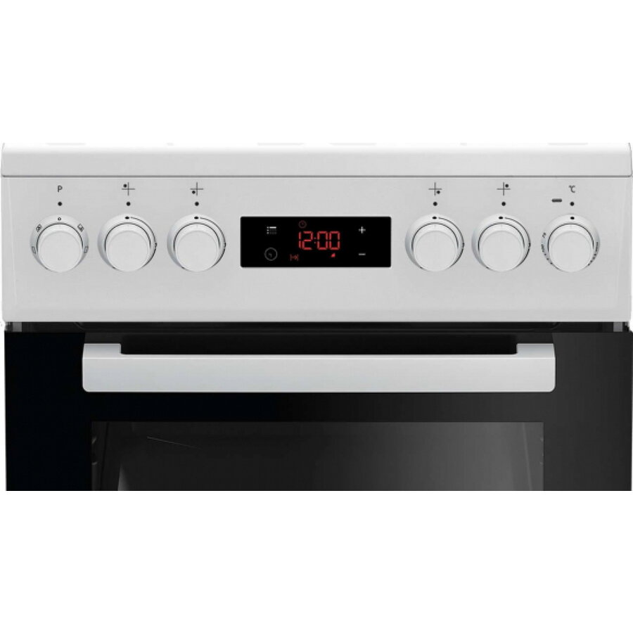 Aragaz mixt Beko FSE52320DWD, 4 zone de gatit, aprindere la buton, 55 l, Alb