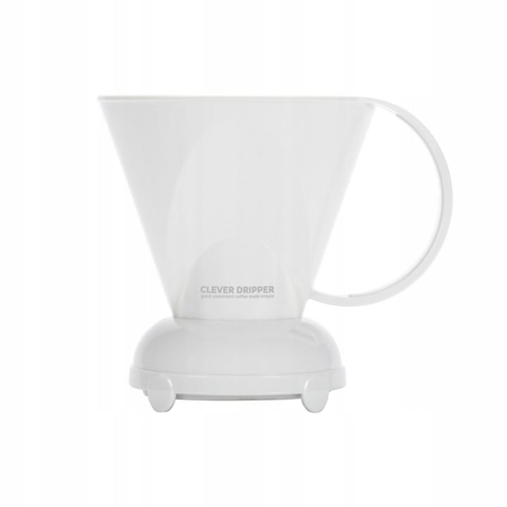 Aparat de cafea Clever Dripper, 500ml, alb, set cu 100 filtre