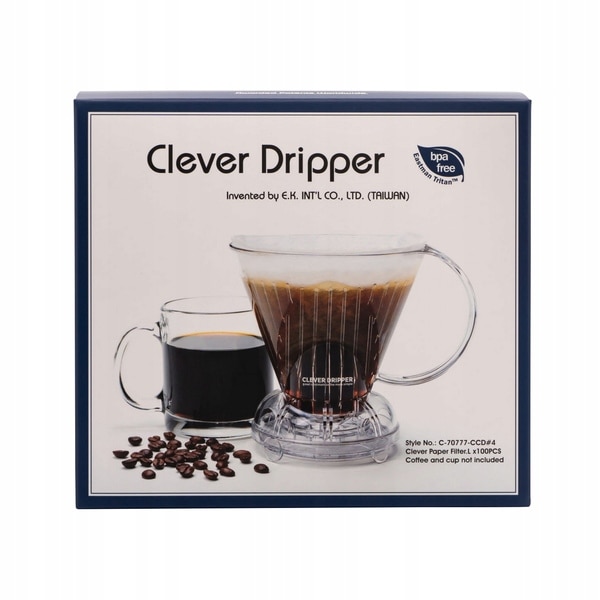 Aparat de cafea Clever Dripper, 500ml, alb, set cu 100 filtre