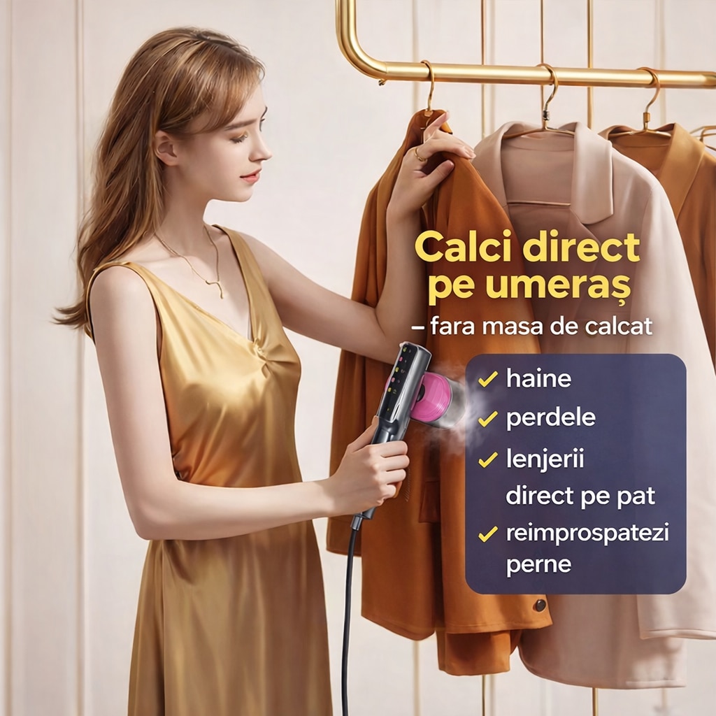 Aparat de calcat vertical cu abur 1200 W pentru haine