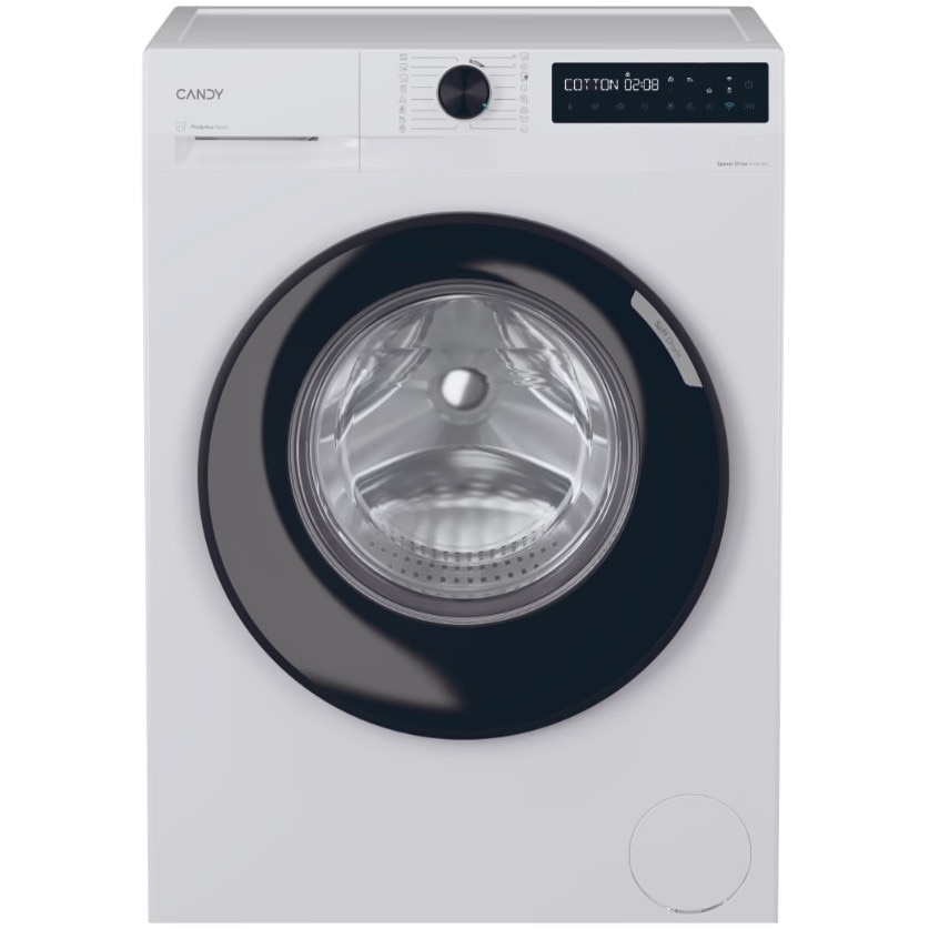 Masina de spalat rufe Candy ProWash 500 BR 410B8-S, clasa A-20%, 10 kg, 1400 rpm, Motor Inverter, Steam, Touch display, Soft Drum, Dual Spray, Programe rapide de spalare, Wifi, alba