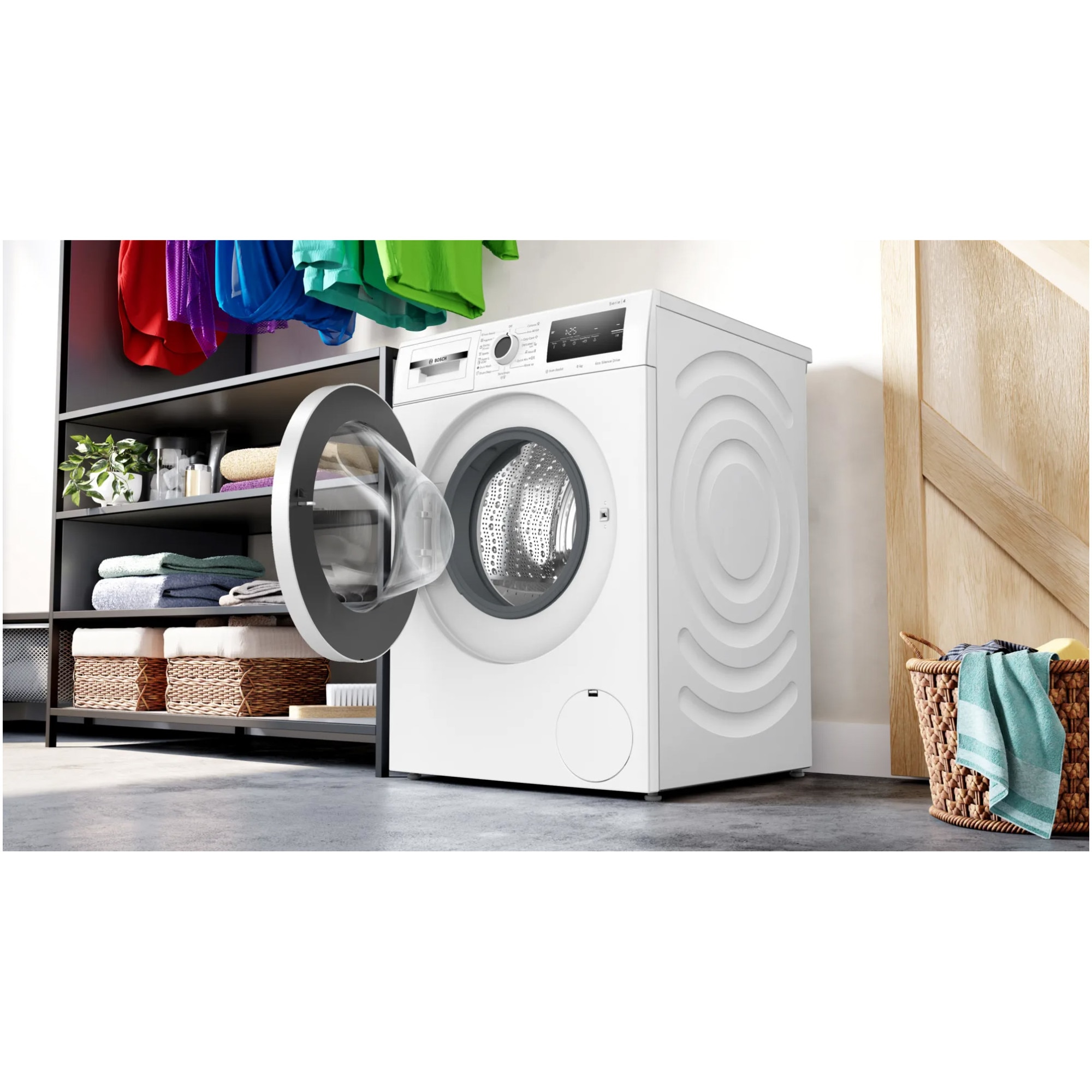 Masina de spalat rufe Bosch WAN24170BY, 8 kg, 1200 RPM, Clasa A, EcoSilence Drive, Alb