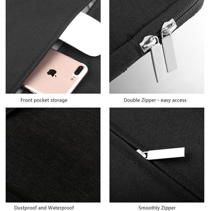 Husa de protectie si transport laptop Apple MacBook Air 2018-2019, MacBook Pro Touch Bar 2016-2019, MacBook Pro fara Touch Bar 2016-2017, 13" inch, negru