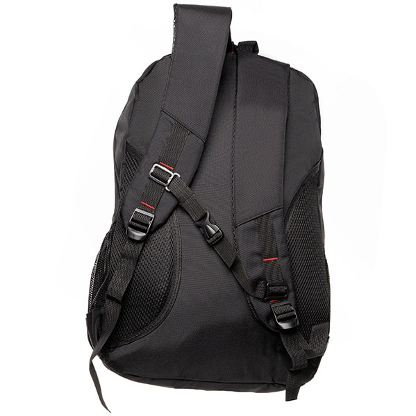 Rucsac Chicago pentru notebook, Spacer, 17", 3 compartimente, buzunar frontal, buzunar lateral x 2, 2 manere, waterproof, poliester, negru