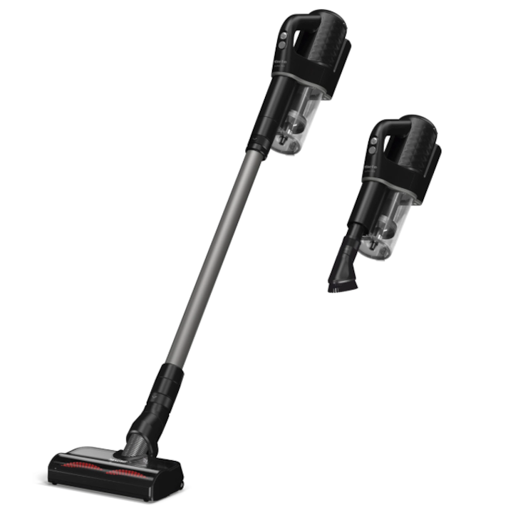 Aspirator vertical Miele Duoflex HX1 Cat & Dog 12377820, 2 in 1, 210 W, 0,3 l, autonomie 55 min, filtru Hygiene, tehnologie Vortex, perie Electro Compact, negru