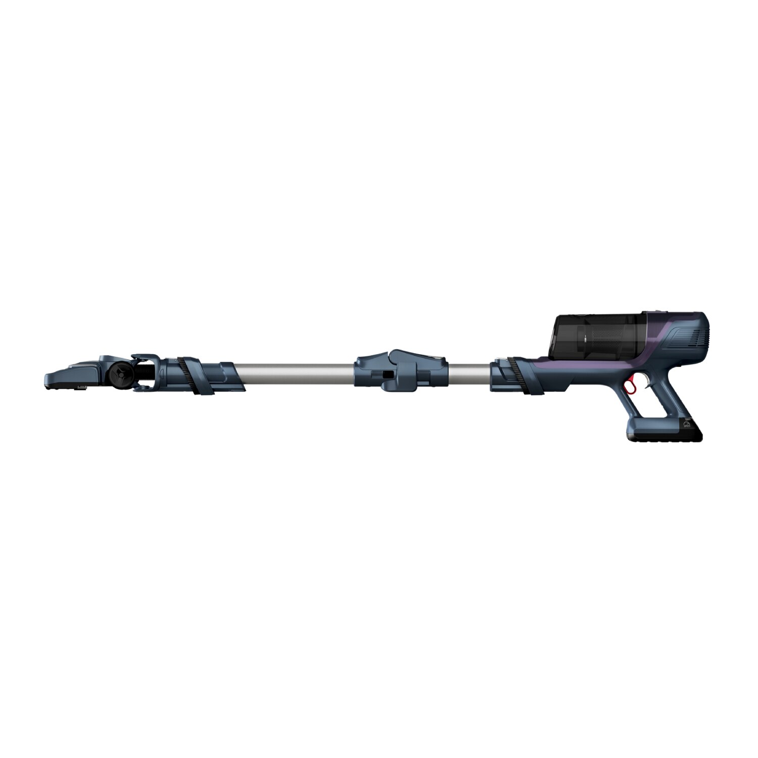 Aspirator vertical fara fir Rowenta X-Pert 6.60 Essential RH6848WO, 100W, autonomie 45 min, recipient praf 0.55L, statie de incarcare, duza spatii inguste, perie tapiterie, iluminare LED, violet, gri & argintiu
