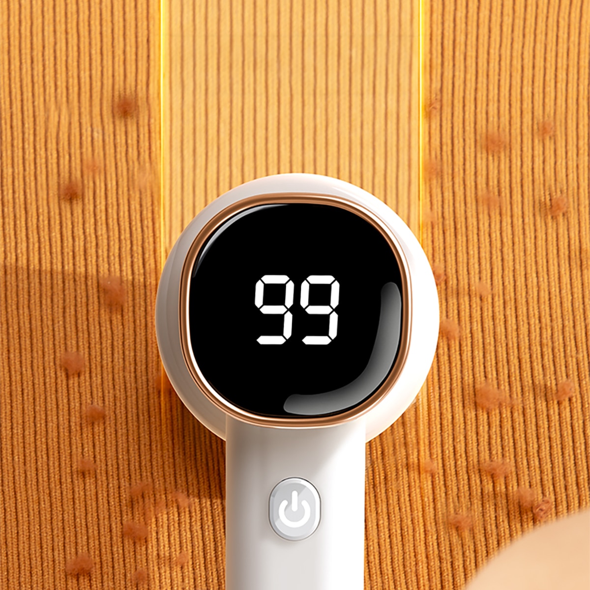 Aparat de curatat scame electric reincarcabil cu afisaj digital，cutit cu 6 lame din inox, 3 inaltimi de taiere，90 de minute de functionare