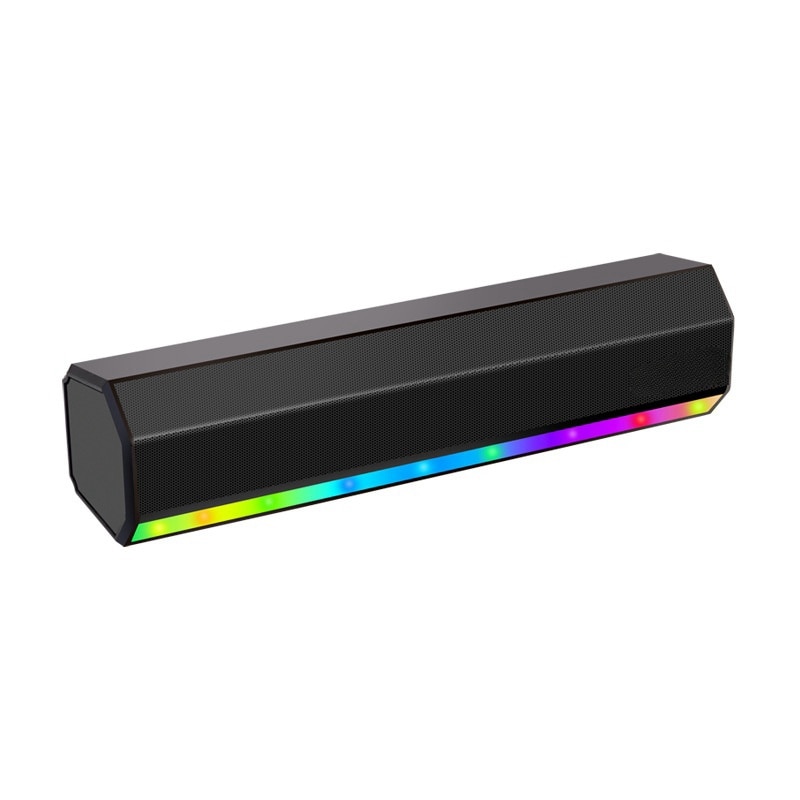 Difuzor bar, Bluetooth 5.3, iluminare RGB, TWS, FM, TF, AUX, USB, 1200mAh, calitate sunet HIFI, stereo, negru