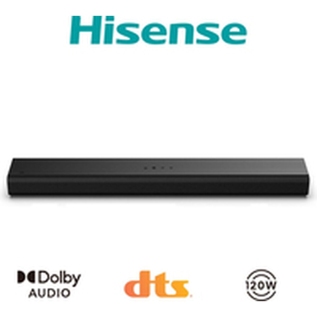 Bara de sunet, Hisense, HS1000, 120W, negru, conectivitate Bluetooth 5.3, intrare AUX, suport montare pe perete, telecomanda inclusa