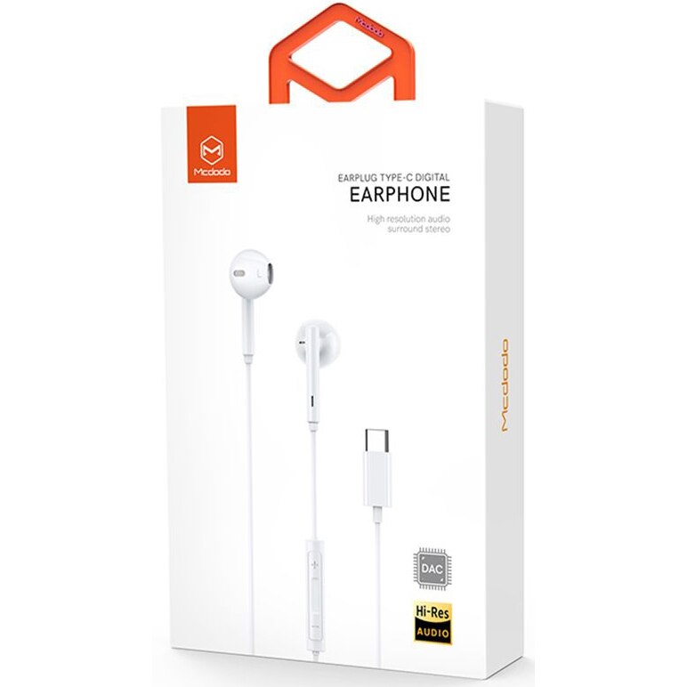 Casti audio Mcdodo Achievement Series Type-C, White