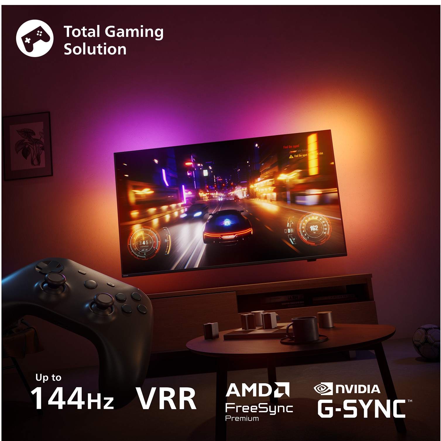 Televizor Philips AMBILIGHT tv OLED 77OLED820, 194 cm, Google TV, 4K Ultra HD, 100Hz, Clasa F (Model 2025)
