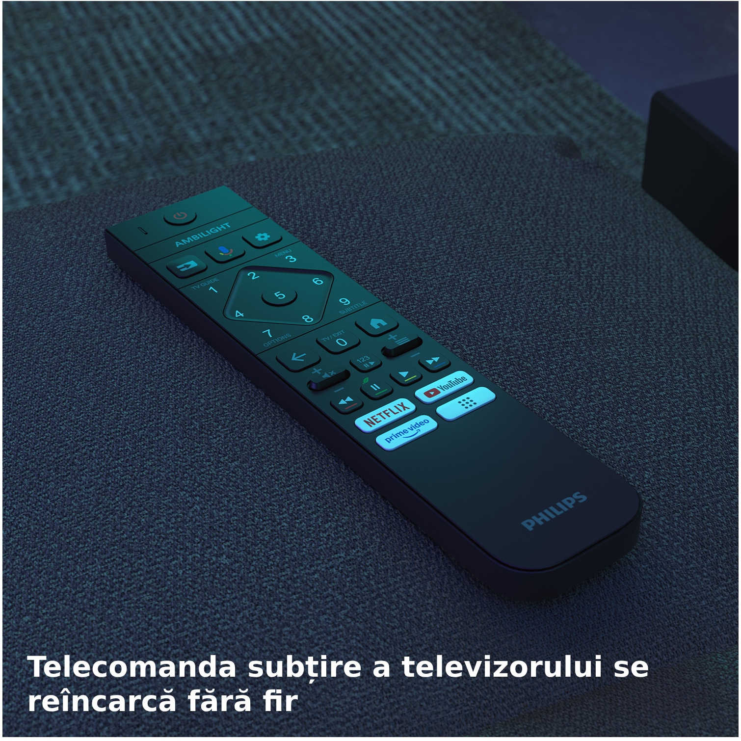 Televizor Philips AMBILIGHT tv OLED 77OLED820, 194 cm, Google TV, 4K Ultra HD, 100Hz, Clasa F (Model 2025)