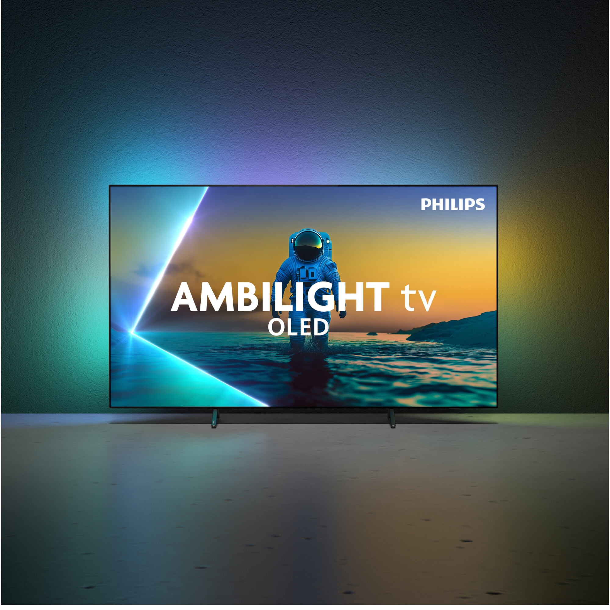 Televizor Philips AMBILIGHT tv OLED 77OLED820, 194 cm, Google TV, 4K Ultra HD, 100Hz, Clasa F (Model 2025)