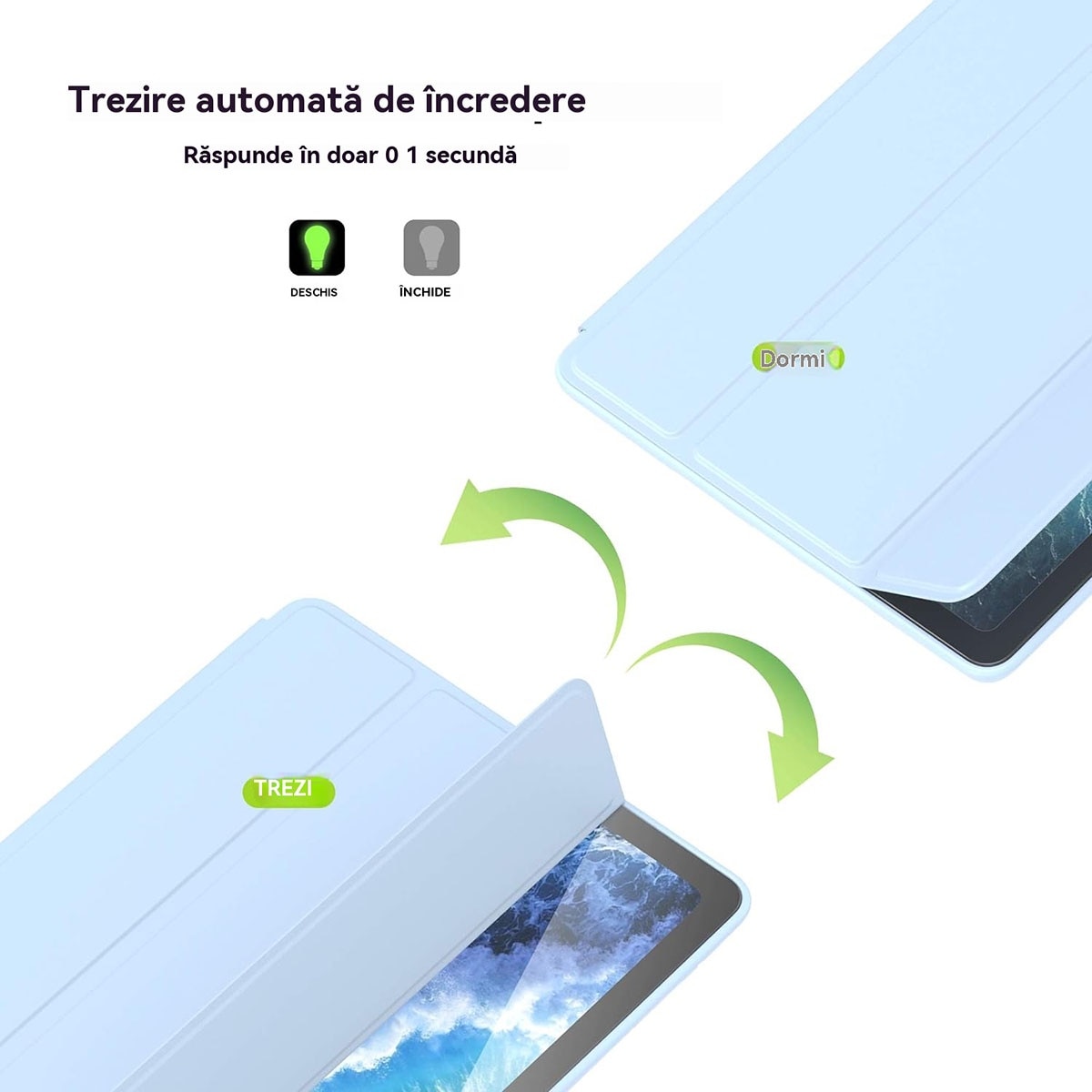 Husa pentru tableta, Healife, pentru iPad 9 (2022), 10,2 inchi / iPad 8 (2020), 10,2 inchi / iPad 7 (2019), 10,2 inchi / iPad Air 3, 10,5 inchi / iPad Pro 10,5 inchi, Silicon, Albastru