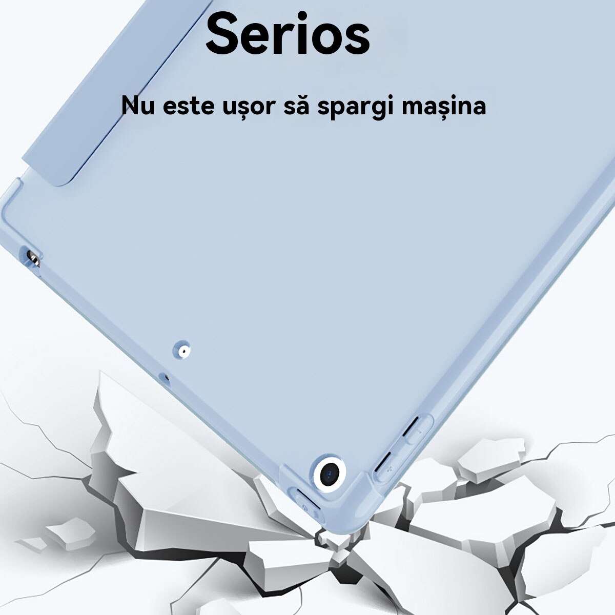 Husa pentru tableta, Healife, pentru iPad 9 (2022), 10,2 inchi / iPad 8 (2020), 10,2 inchi / iPad 7 (2019), 10,2 inchi / iPad Air 3, 10,5 inchi / iPad Pro 10,5 inchi, Silicon, Albastru