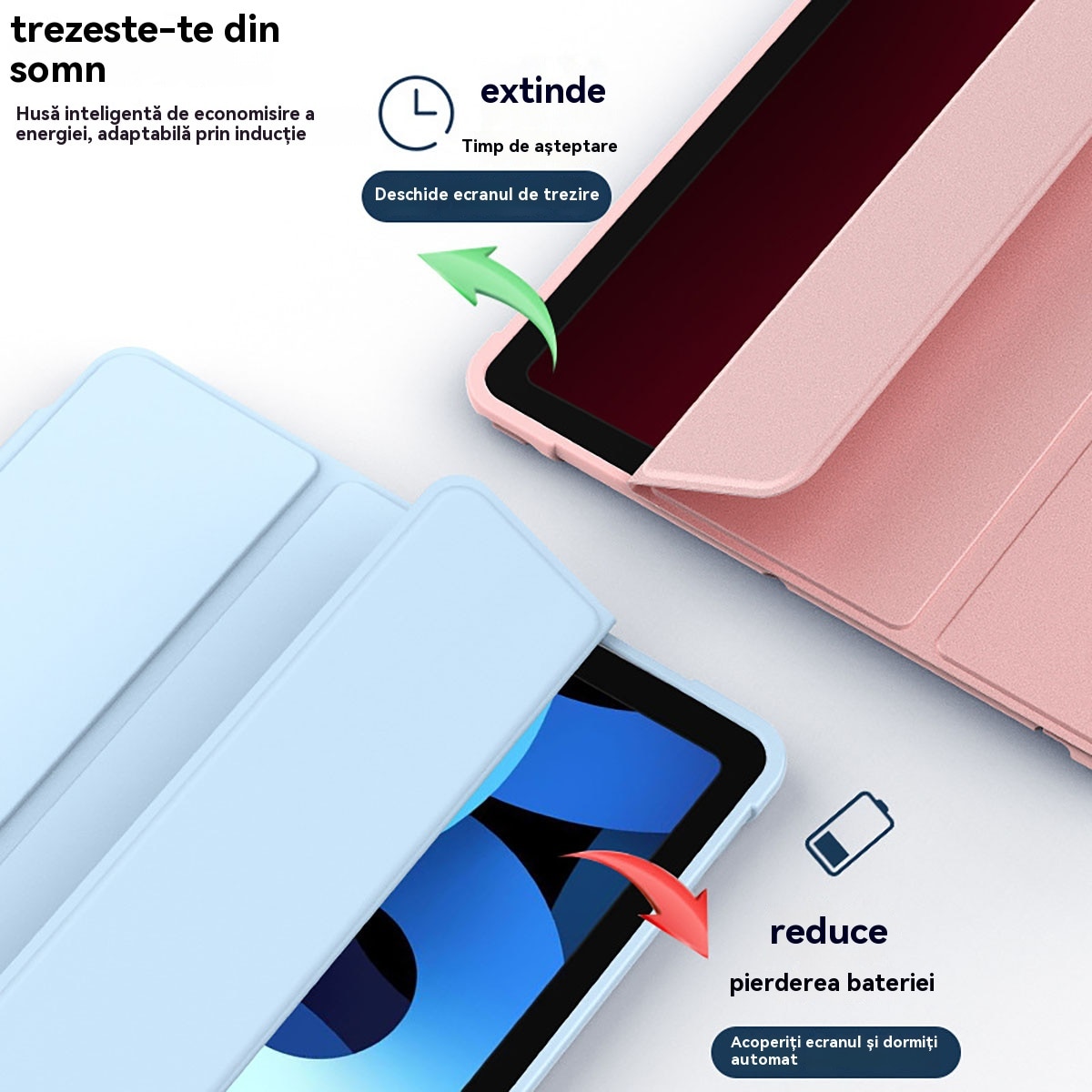 Husa pentru tableta, Healife, pentru iPad 9 (2022), 10,2 inchi / iPad 8 (2020), 10,2 inchi / iPad 7 (2019), 10,2 inchi / iPad Air 3, 10,5 inchi / iPad Pro 10,5 inchi, Silicon, Albastru