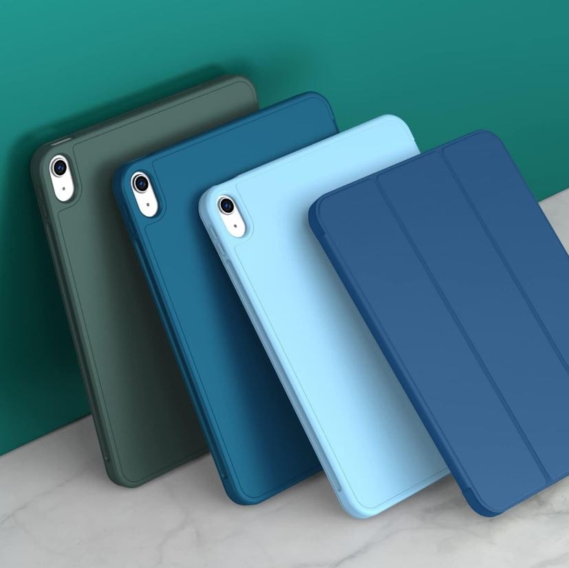 Husa cu Suport Pix pentru iPad 10 2022/2024, iPad 11 2025, Protectie completa, Pliabila, Bleumarin