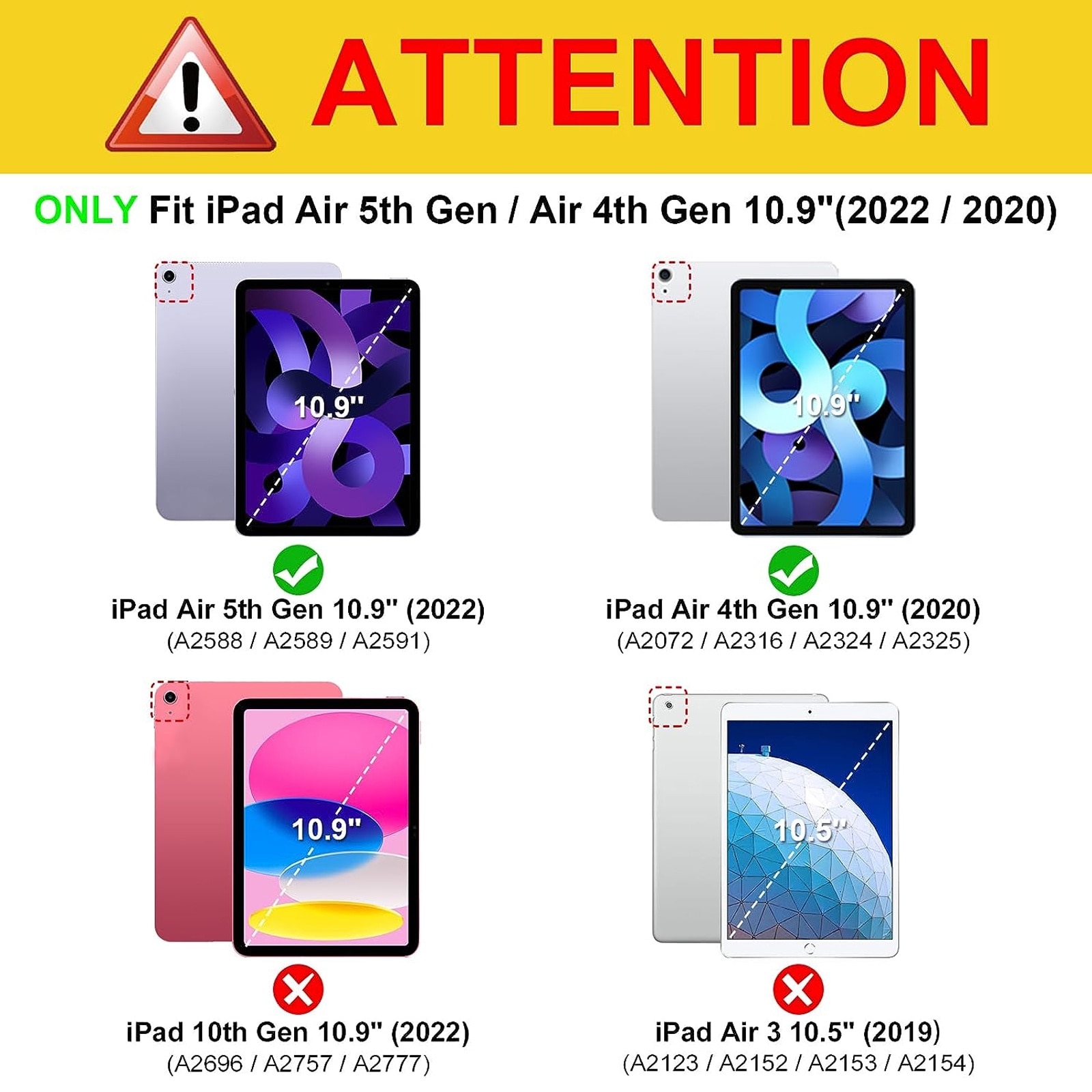 Husa tableta, SINBINTA, Compatibil cu Apple iPad Air 4/5/pro11, 10.9'', Suport pentru pix, Atasament magnetic, Antisoc, Usor de instalat, Portabil, Design ergonomic, TPU/Acril/Piele ecologica, Negru